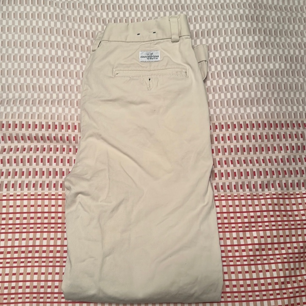 boys vineyard vines light khaki breaker pants size 18